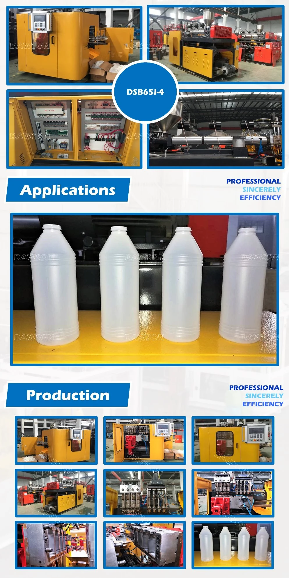 Household Bottle Making Single Station Four Head Extrusion Blow Molding Machine