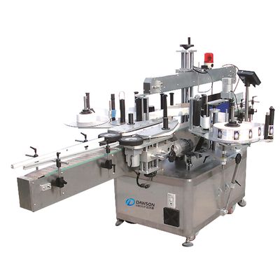 Buy Automatic Plastic PET Double Side Labeling Machine PE Oil Detergent Bottle Adhesive Sticker online manufacture