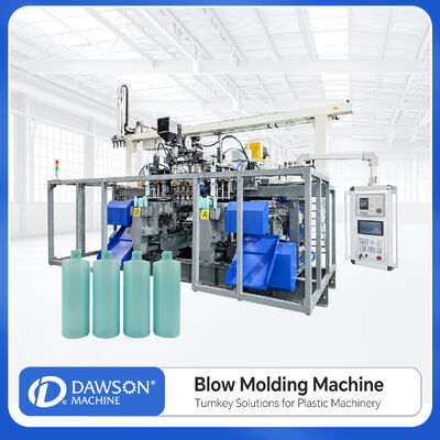 Buy Industrial 4 Head Double Station Blow Molding Machine with Automatic Deflashing System for Plastic Containers online manufacture