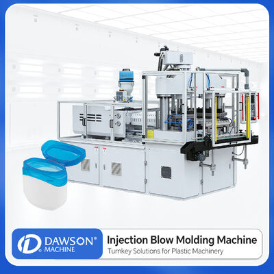 Automatic 50ml-250ml Wide Mouth Jar Injection Blow Molding Machine for PP PE Cosmetic Containers